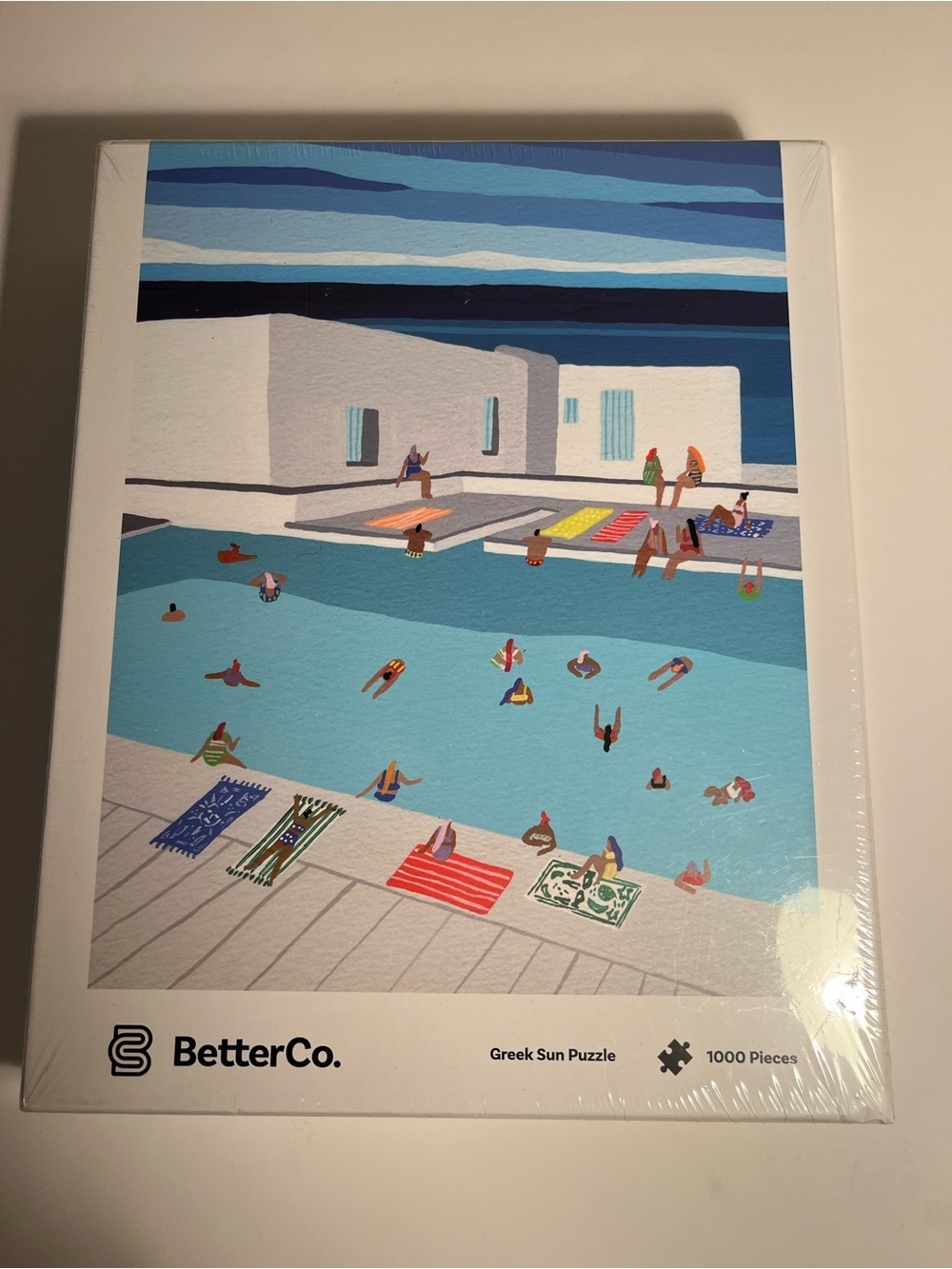 BetterCo. "Greek Sun" 1000-Piece Puzzle - Blues & Teal Artwork sealed ! 🌴🌴